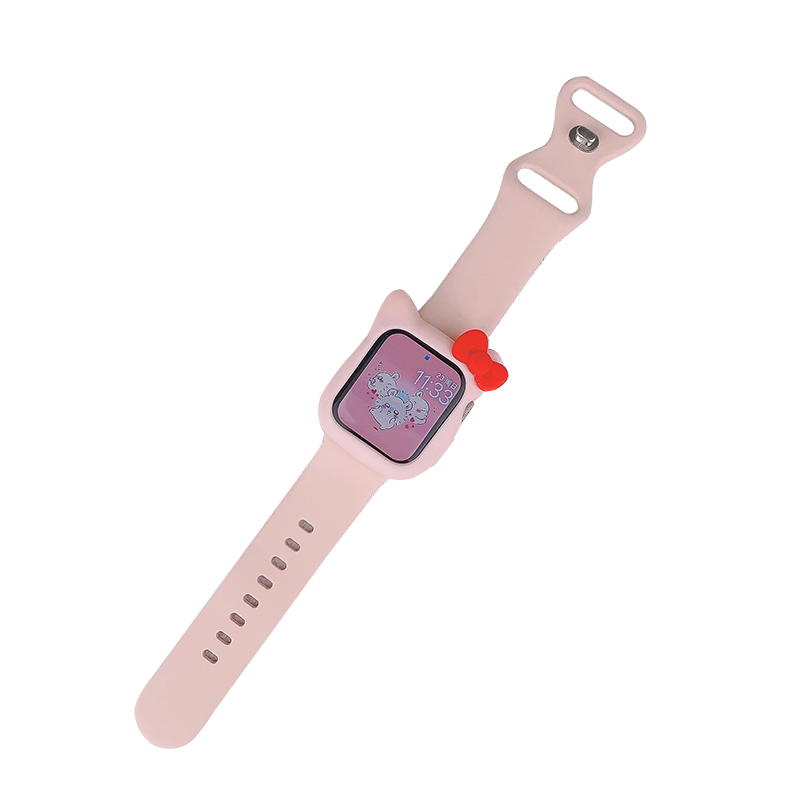 iwatch表带新款硅胶+猫咪壳