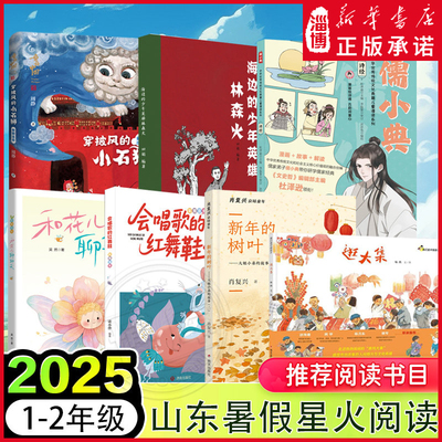 2025年暑假山东星火阅读推荐书目 1-2 3-6年级初中穿披风的小石狮大姐小弟的故事逛大集儒小典海边的少年英雄林森火看看我们的地球