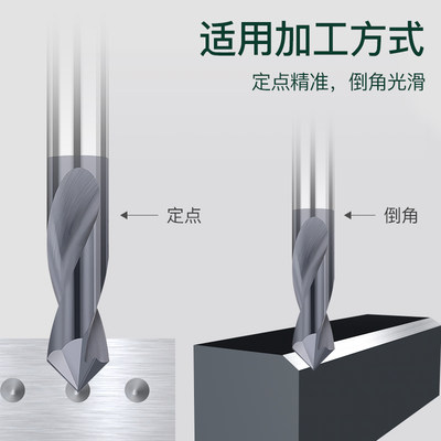 钢质合金 涂层定点钻钢铝用角中心刀钨定位90度度定心钻倒硬1.17