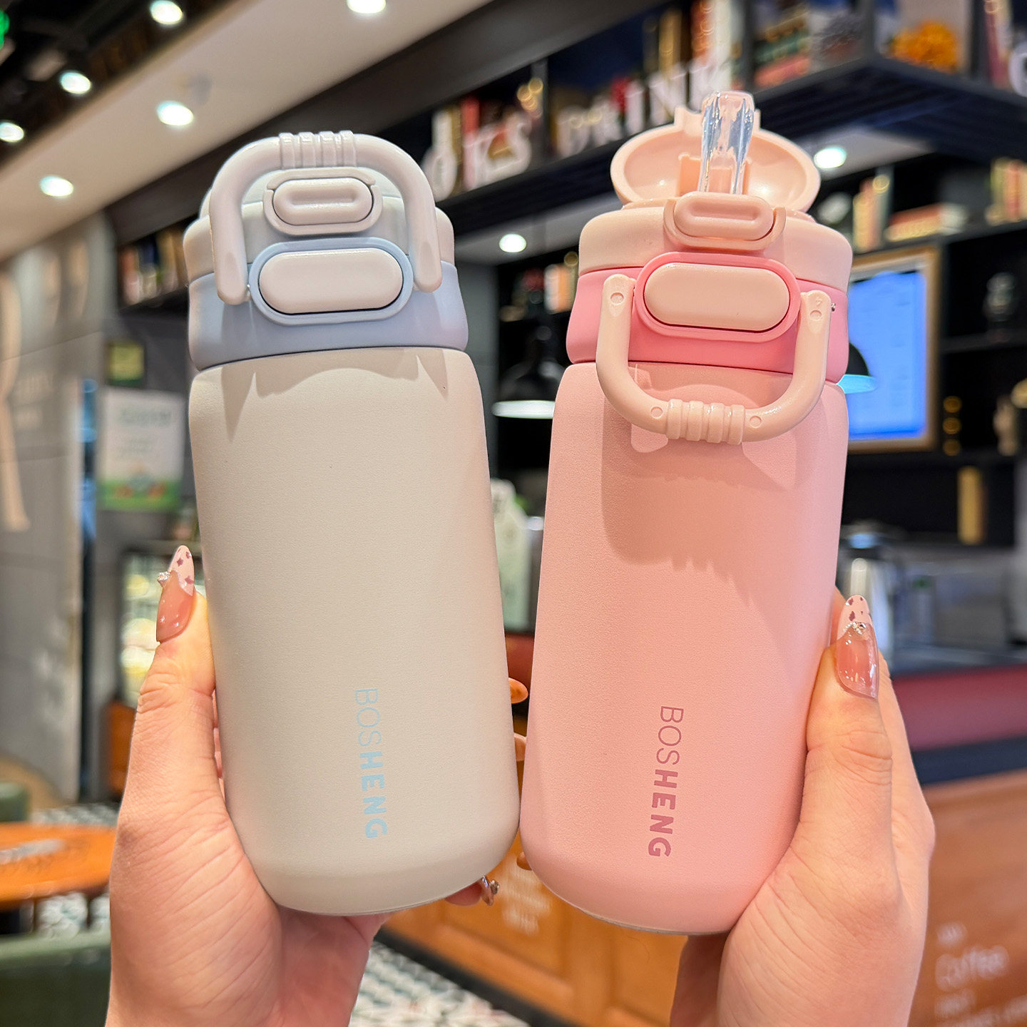 简约儿童保温杯316不锈钢运动双饮吸管杯便携学生上学专用随行杯,餐饮具,保冷/保温杯,淘宝优惠券,粉丝福利购,淘宝优惠卷