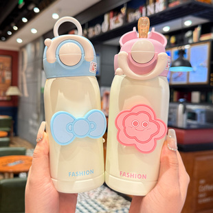 卡通迷你保温杯女2025新款小巧便携吸管杯小容量水杯便携儿童水壶