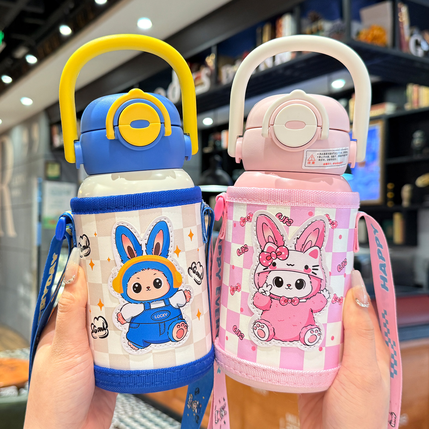 儿童保温杯学生上学专用用吸管杯