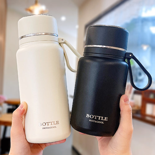 简约高档316不锈钢保温杯带茶隔