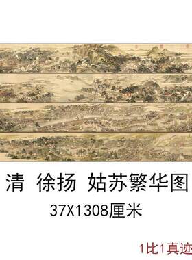 清徐扬国画真迹姑苏繁华图复古字