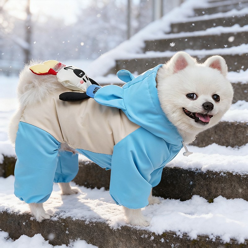 冬户外雪地防水防风防寒加厚绒冲锋棉衣四脚衣服宠物狗狗猫咪用品