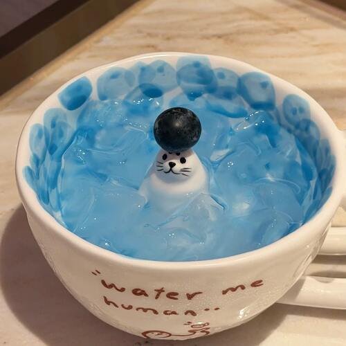 卡通海豹咖啡杯陶瓷马克杯