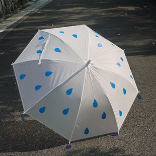 雨滴透明雨伞长柄加固高颜值ins风学生上学专用小众便携手动雨伞