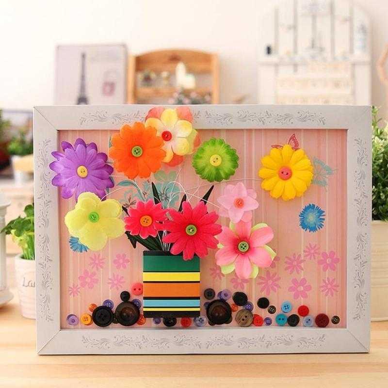 课堂小女孩剪贴画儿童手工材料手工花用品小制作制作
