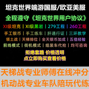 坦克世界老店代练丨全程录像丨安全稳定丨天梯战代打丨手工银币