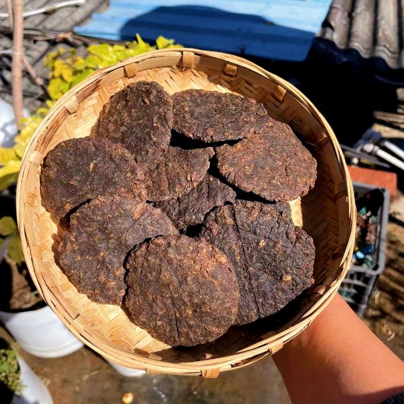 佤族豆食粑粑臭豆食风干豆豉块云南特产临沧耿马农家下饭菜民族味