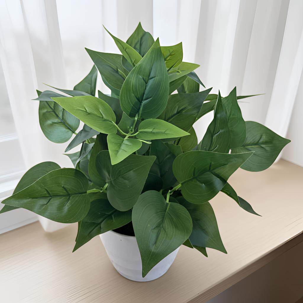 仿真植物塑料假花草绿萝叶盆栽绿植客厅室内装饰桌面盆栽花艺摆件