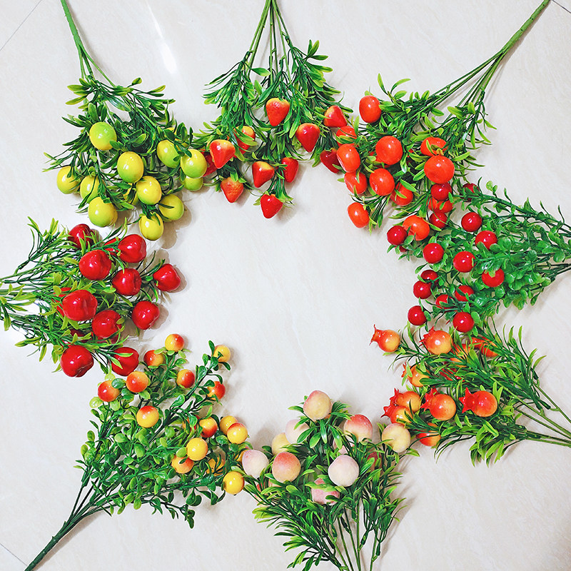 仿真花发财果假花装饰花束塑料苹果单束富贵果小辣椒餐厅家居摆放,鲜花速递/花卉仿真/绿植园艺,仿真花,淘宝优惠券,粉丝福利购,淘宝优惠卷