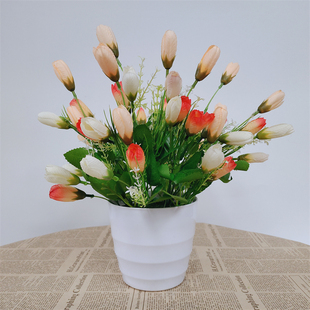 仿真玉兰花苞餐厅酒店餐桌摆放装饰假花阳台花卉盆栽客厅室内外摆