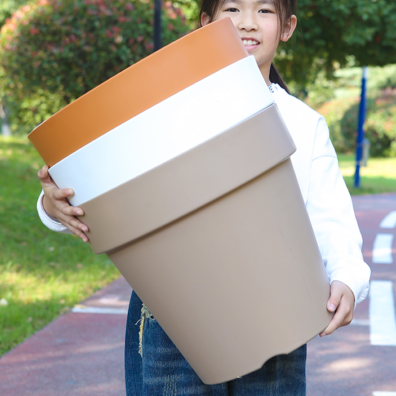 大号家用塑料花盆新款花盆大号花盆栽客厅高级感大口径陶土盆清仓