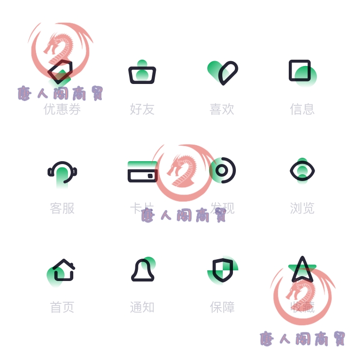 原创多彩多色线性icon GUI图标 sketch psd源文件 UI界面扁平图标