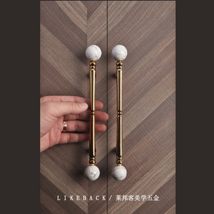 把手柜门法式覆古中古风柜门把手抽屉黄铜整体橱柜高档简约高级感