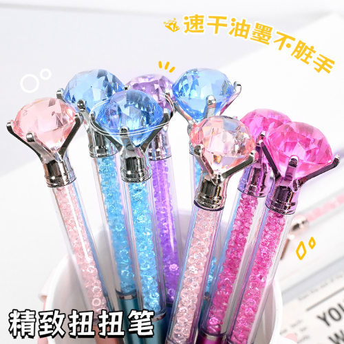 新款仿金属杆大钻石圆珠笔