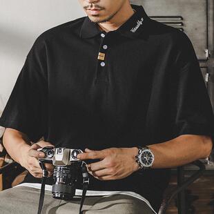 男短袖 t恤男士 半袖 美式 男装 Polo衫 ins潮牌2025新款 体恤 常春藤夏季