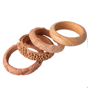 桃木手镯手工民族饰品传统中国风木雕服饰情侣款