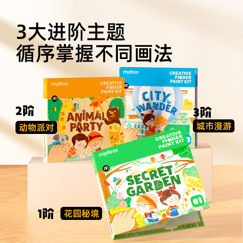 儿童可水洗绘画画本涂鸦手指画