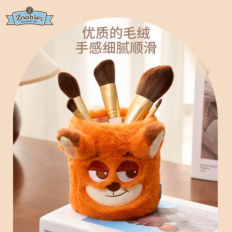 Zoobies动物笔筒狂动物周边草莓熊笔筒办公室学生桌面收纳盒