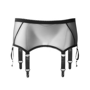 ttotvia经典复古吊带丝袜专用金属扣吊袜带油光油亮透明网纱性感