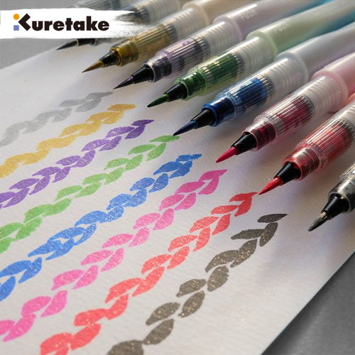 kuretake吴竹闪闪艺术字毛笔