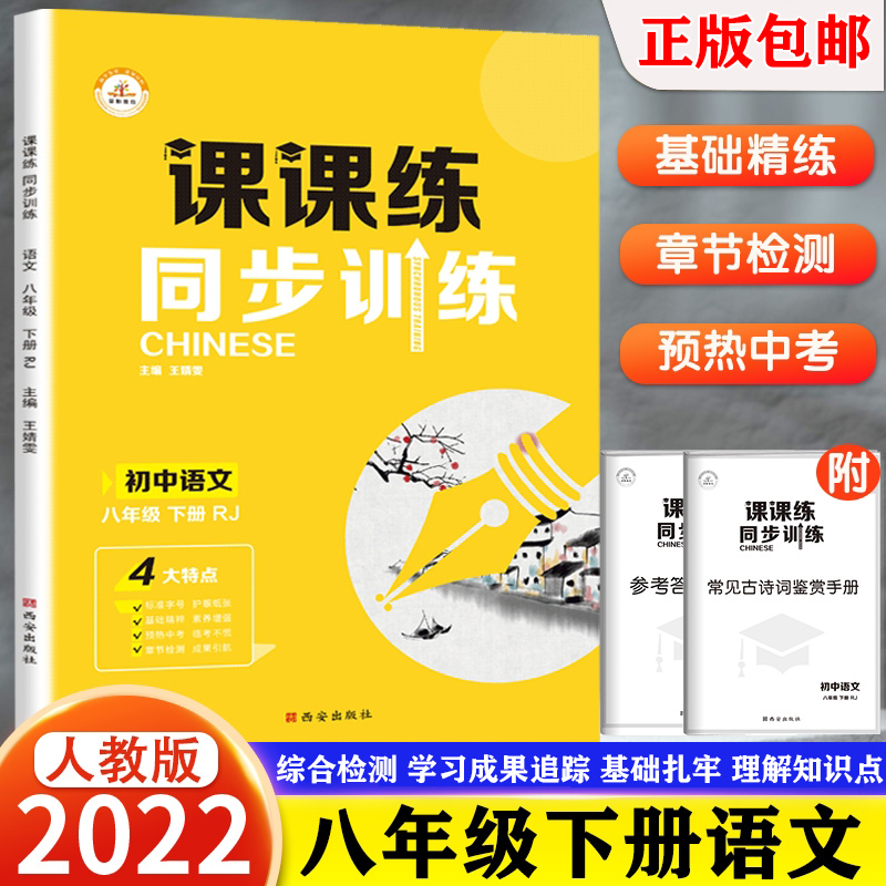 荣恒 课课练同步训练八年级下册语文 人教版专项训练练习题册必刷题课堂笔记同步课本教材全解书