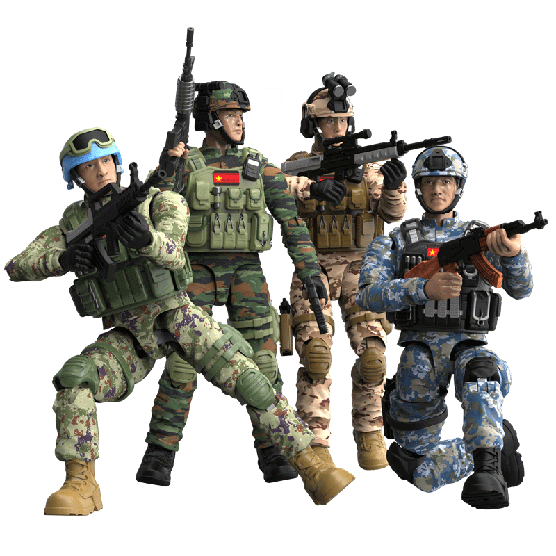 仿真兵人模型1:9军事特种部队真人突击队关节可动人偶特种兵玩具