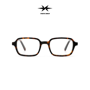 PLASTIC BRAIN复古方形镜框超轻板材近视眼镜韩系女书呆子镜架