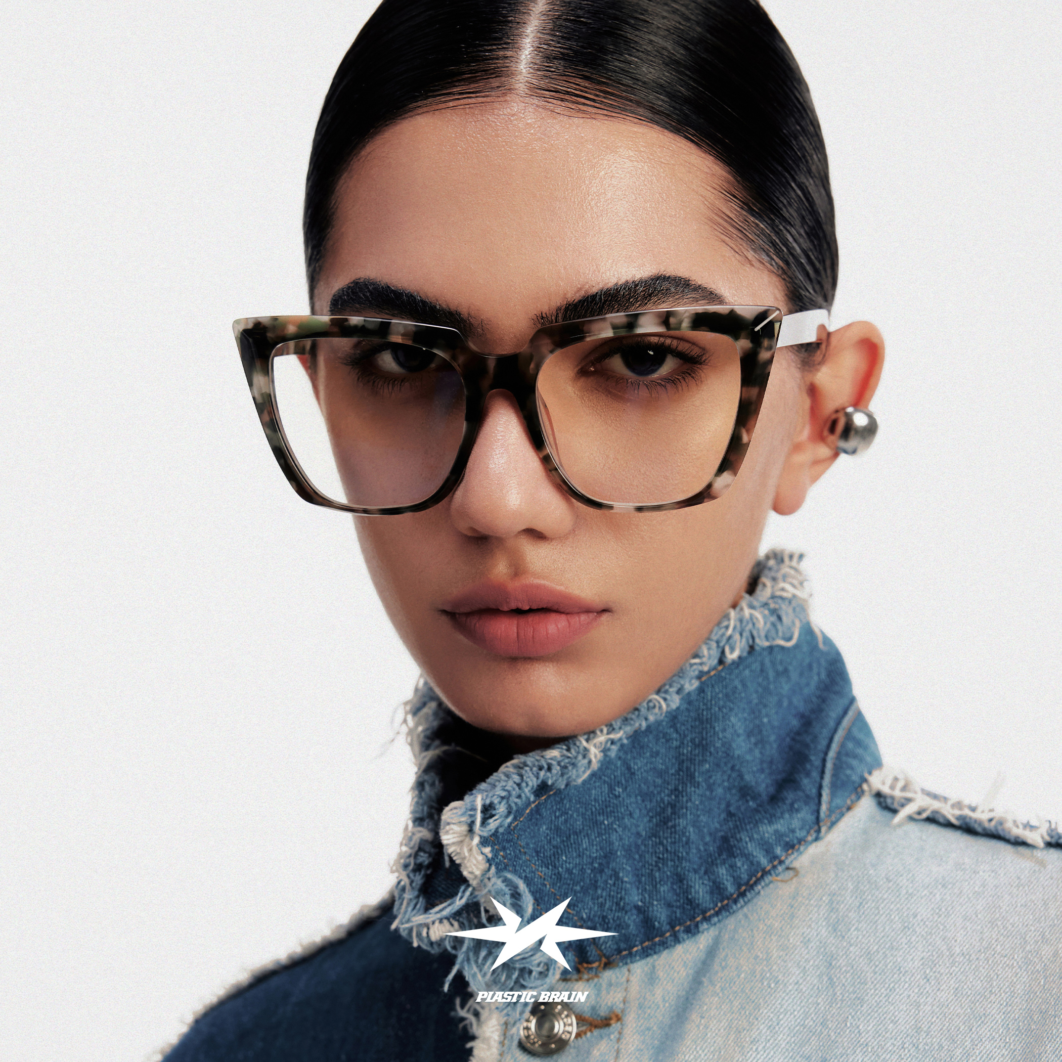 复古大框眼镜显脸小素颜猫眼墨镜