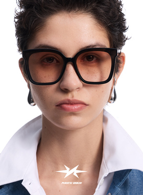 PLASTIC BRAIN塑料脑袋显脸小黑框太阳镜经典黑超情侣潮流墨镜