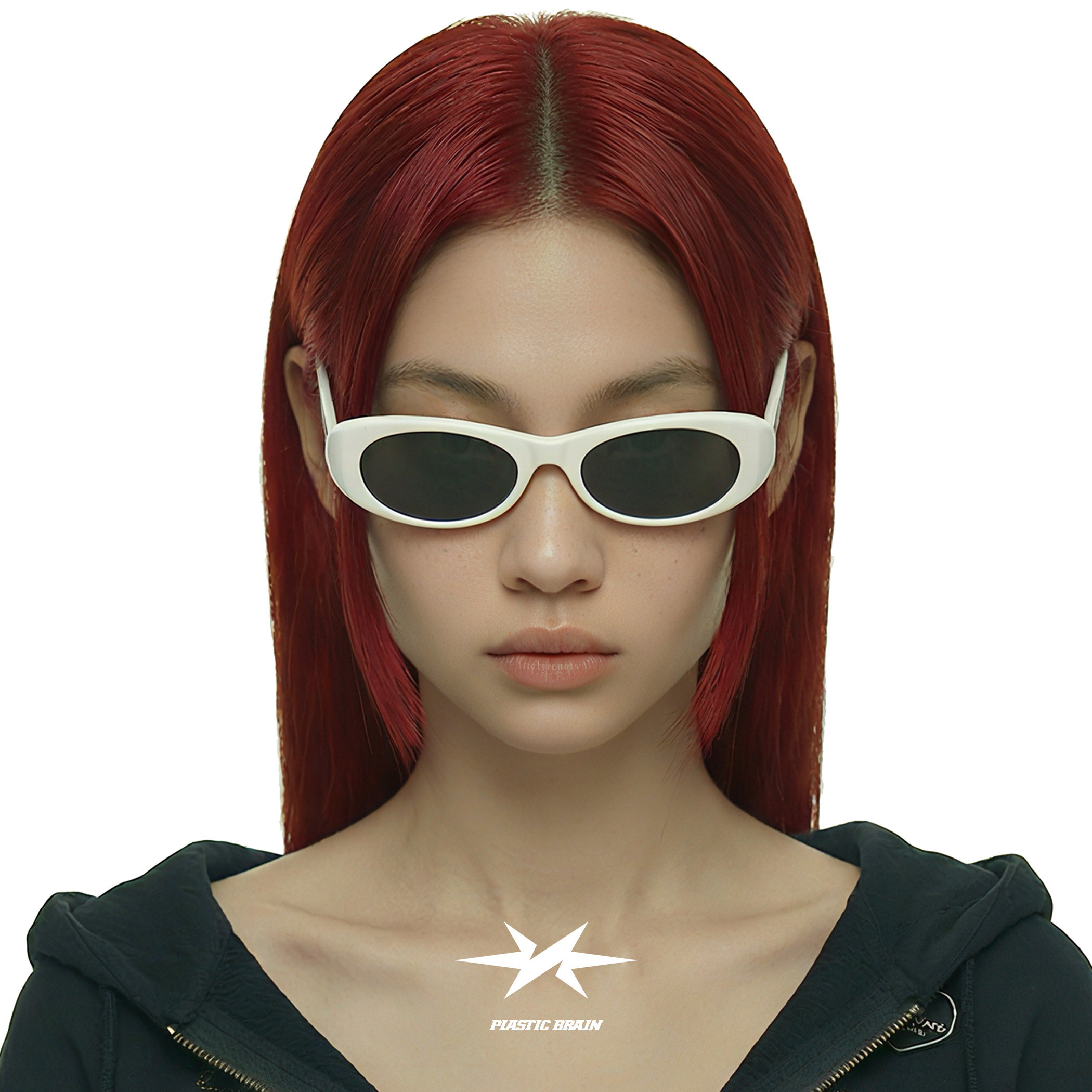 PLASTIC BRAIN塑料脑袋复古原创ins窄框太阳镜辣妹防紫外线墨镜