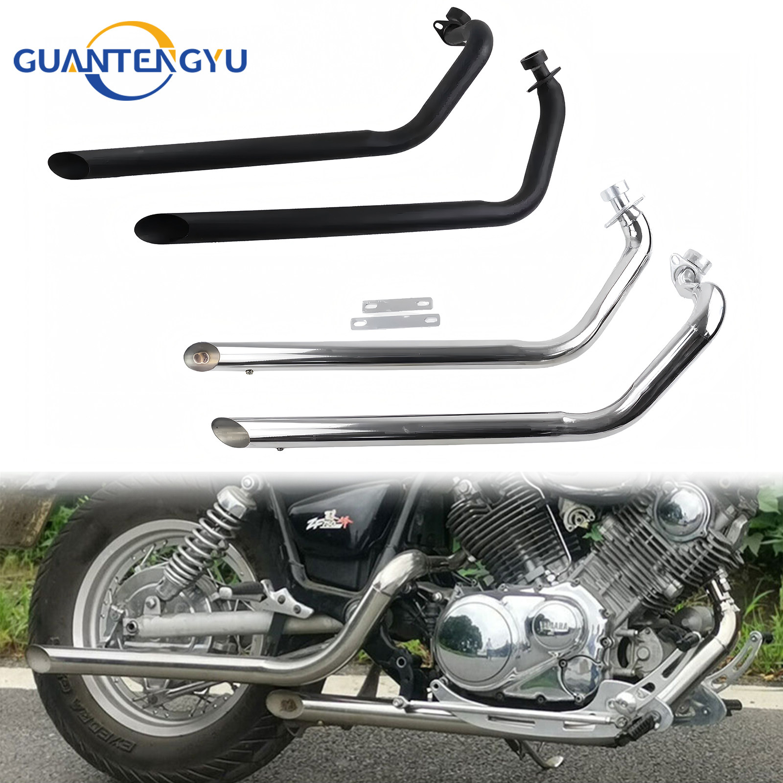 雅马哈XV750XV1100改装排气管