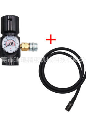 跨境CO2二氧化碳调节阀，减压器G1/2-14螺纹带美制快插母头130PSI