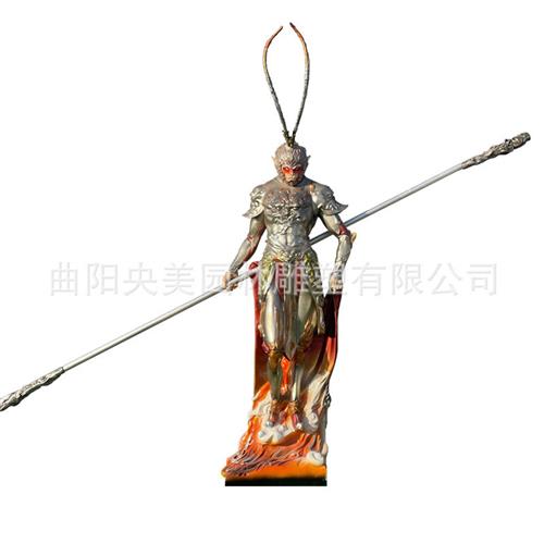 玻璃钢大圣雕塑孙悟空模型商场售楼部公司门口装饰摆件