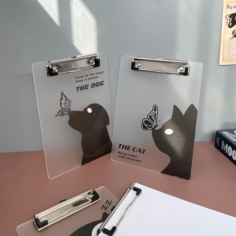 薇素蔓A4夹板板亚克力加厚文件夹