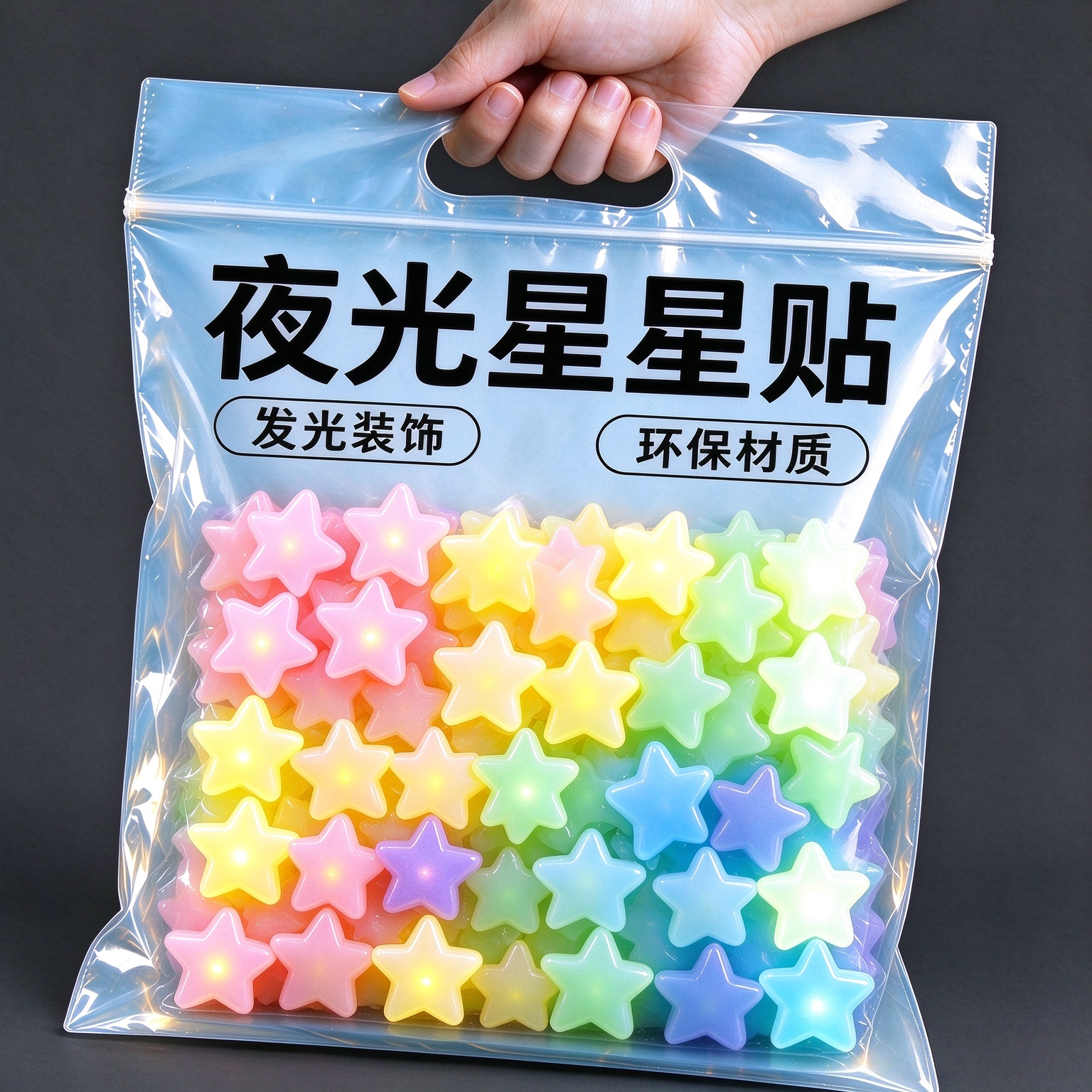 3D夜光星星自粘墙贴宿舍天花板