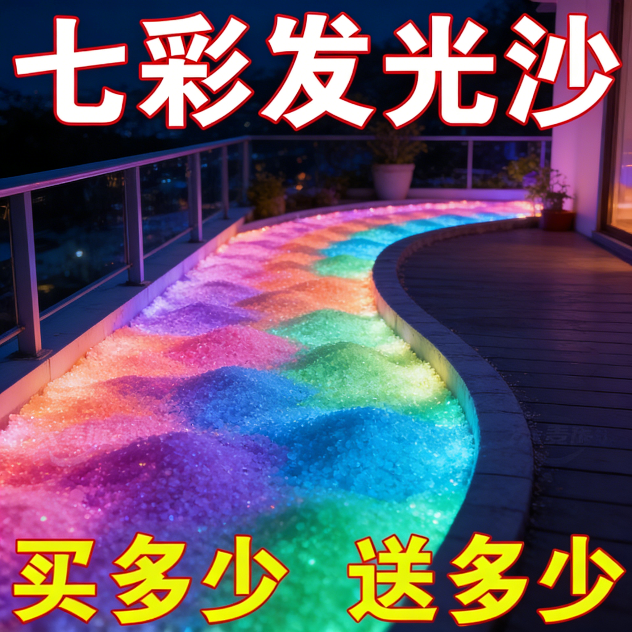 夜光永久夜光沙颗粒超亮发光diy彩虹海洋许愿瓶材料荧光粉幸运瓶