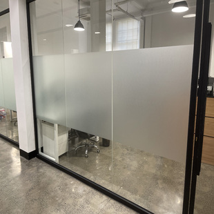 上海办公室贴膜玻璃门隔断磨砂贴防爆透光不透明会议室窗户防偷窥