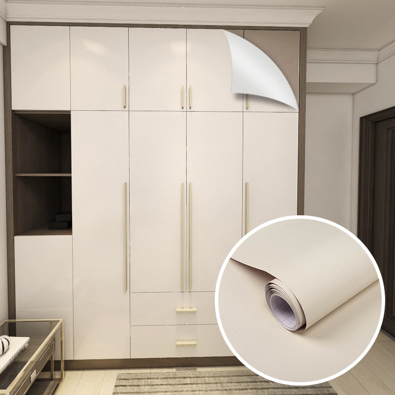 加厚衣柜改色贴纸墙纸自粘旧柜子改造翻新橱柜门移门家具贴膜门贴