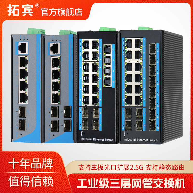 三层网管型导轨式环网VLAN交换机