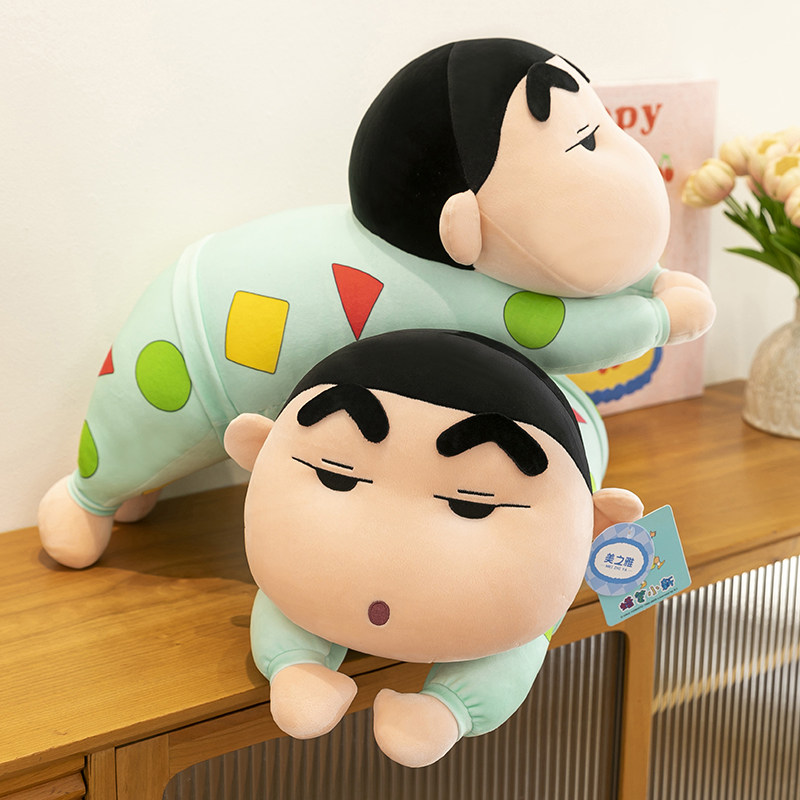 女生睡觉抱趴姿毛绒玩具超