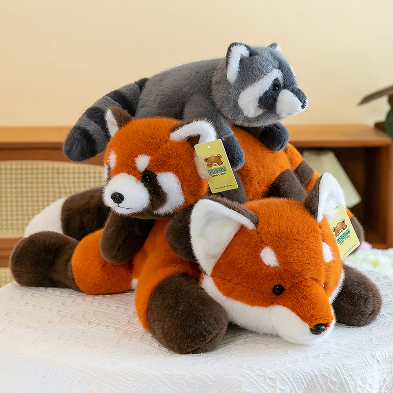 袭公仔居家萌宠来浣熊睡动