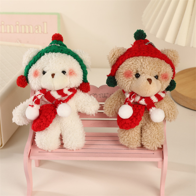 新款毛绒小熊挂件包包配