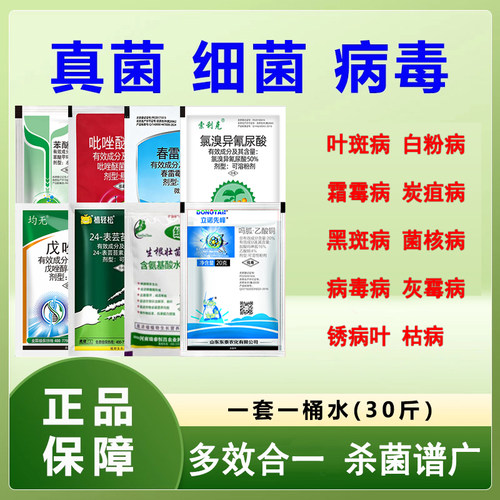 真菌细菌病毒植物防病组合辣椒番茄果树蔬菜套餐杀菌组合厂家直销