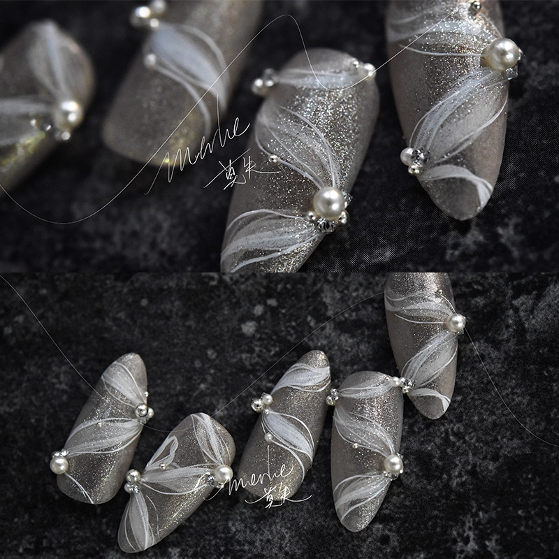 ins风网红美甲贴纸薄仿真立体