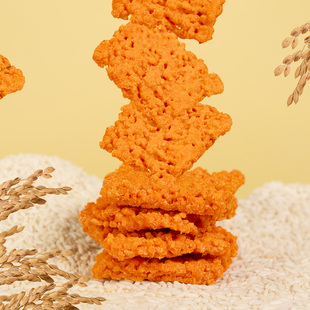 大纯丰蟹香蛋黄味锅巴饼干馍片膨化食品办公野餐休闲追剧好吃零食