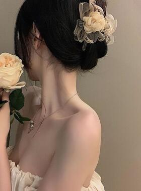 超仙山茶花抓夹女夏季森