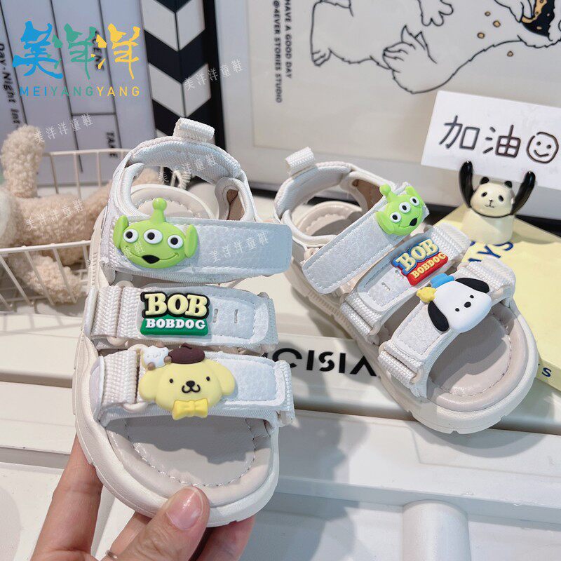 男童白色凉鞋夏款2026爆款儿童鞋幼儿男鞋男孩夏季外穿沙滩鞋男款